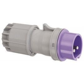 FICHA CEE, IP44, 32A, 2 PÓLOS, 24V, ROXO