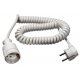 PVC Spiral cable extension H05VV-F 3G1,5 white exp